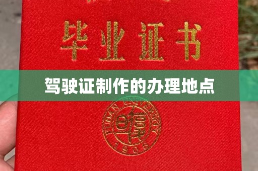 武山驾驶证制作的办理地点