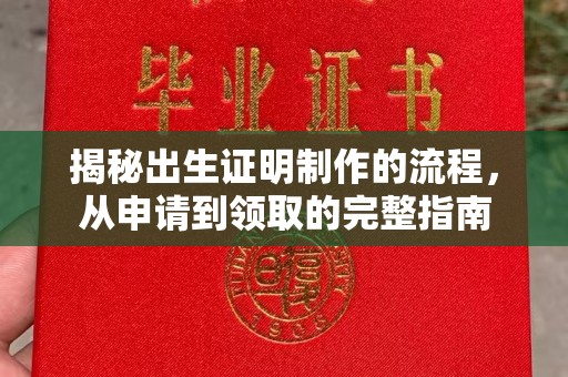 武山揭秘出生证明制作的流程，从申请到领取的完整指南