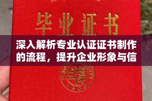 武山深入解析专业认证证书制作的流程，提升企业形象与信任度