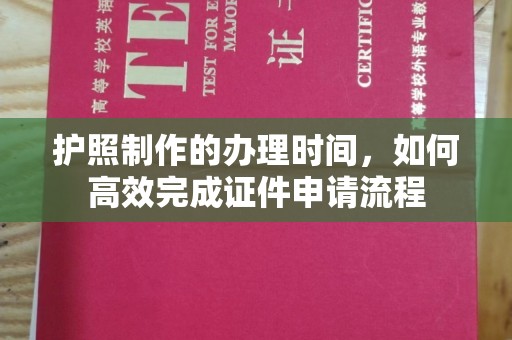 武山护照制作的办理时间，如何高效完成证件申请流程