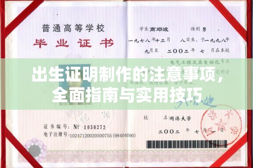 武山出生证明制作的注意事项，全面指南与实用技巧
