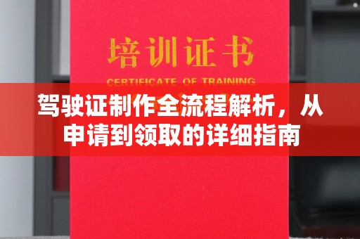 武山驾驶证制作全流程解析，从申请到领取的详细指南